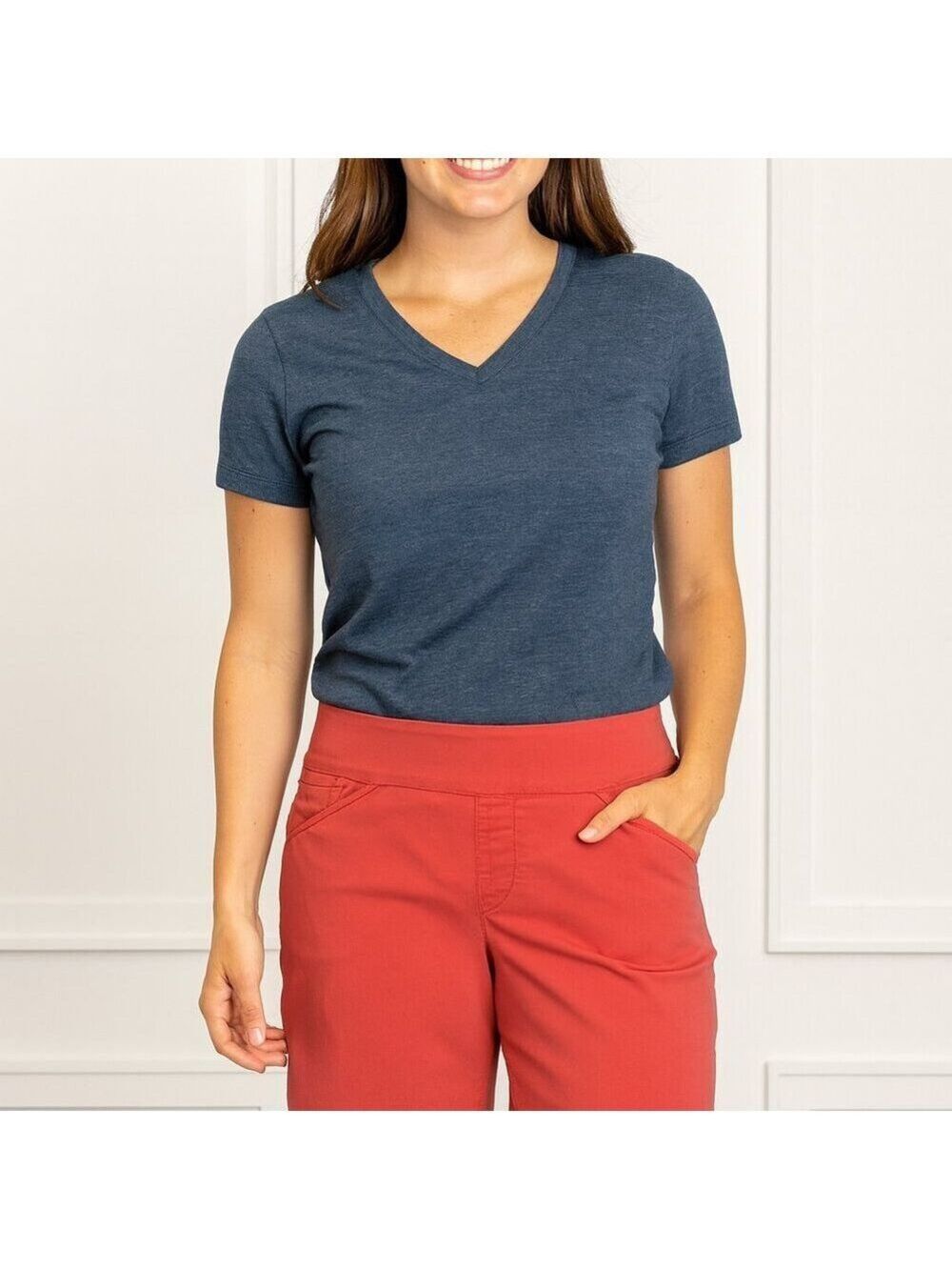 Jag Jeans Reddish Pink Bermuda Shorts Elastic Waist
